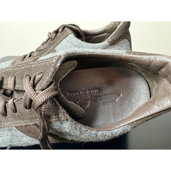 $620 Santoni Suede Leather & Wool Womens Sneakers 5.5 5 1/2 - Picture 8 of 8